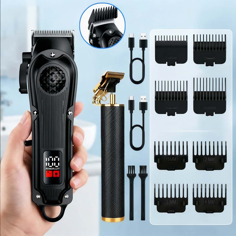 Men'S Grooming Blade - Professional Hair Clippers with LED Display,