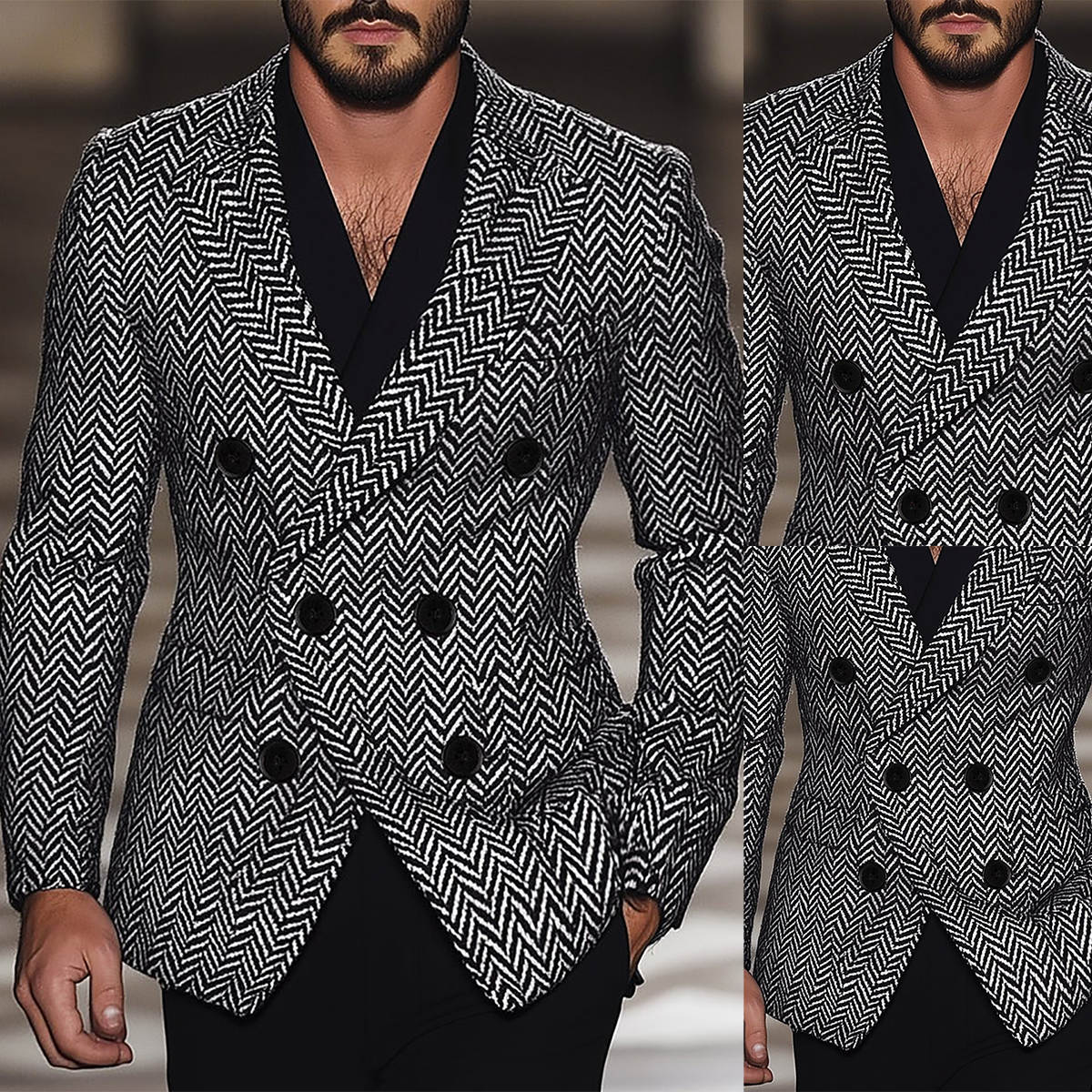 Men Grooming Outfit - Customized Luxury 2 Pieces Sets Double-Breasted