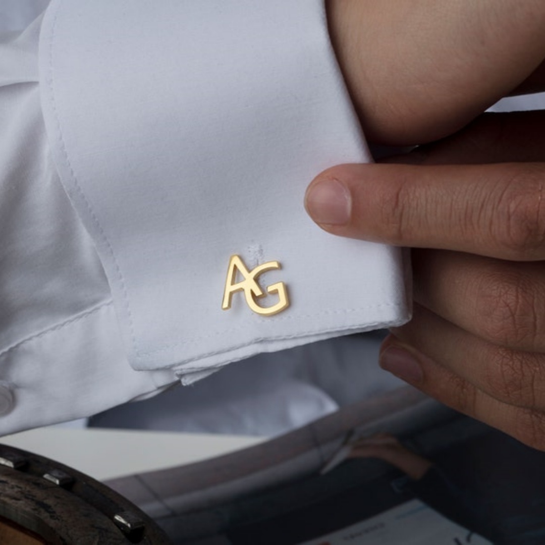 Men Grooming Outfit - Custom Name Cufflinks for Men Stainless