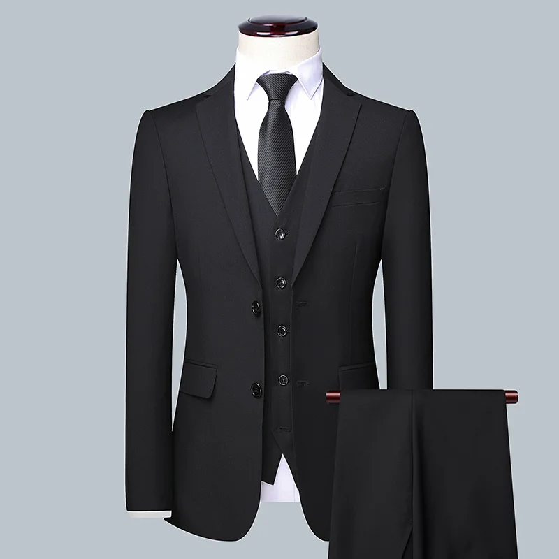 Men Grooming Outfit - Men's Solid Color Business Suit 2025