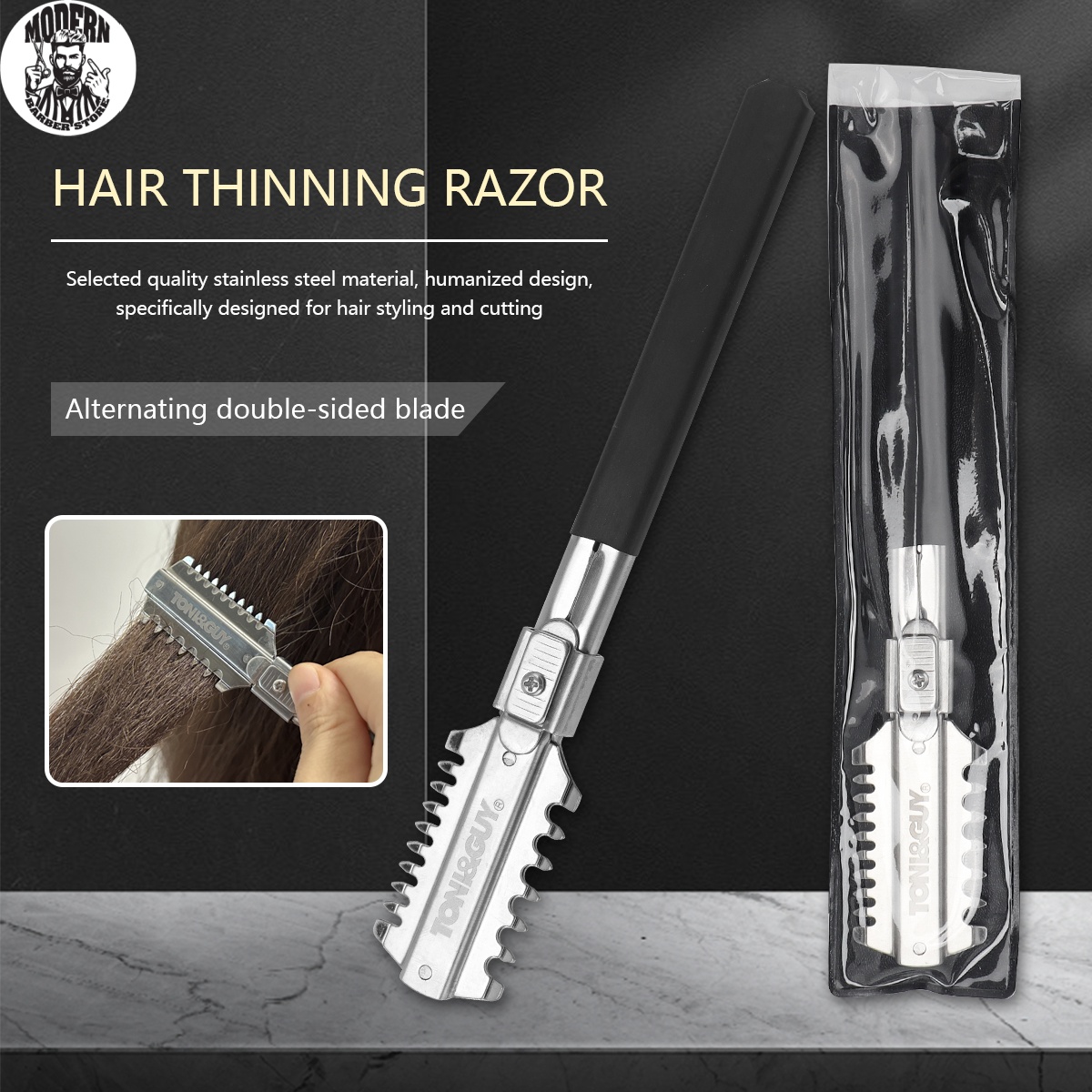 Men'S Grooming Room - Salon Double-Edge Shaving Haircut Razor Knife