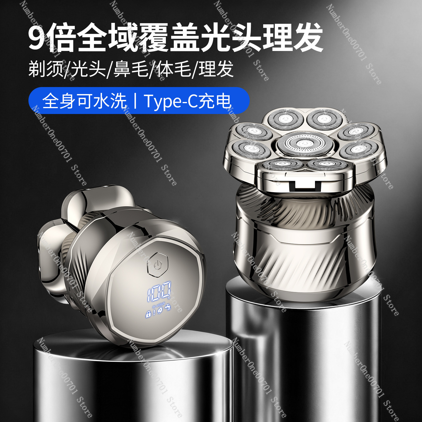 9-Blade Head Shaver for Men, 6 - Men'S Grooming Blade 评论和价格