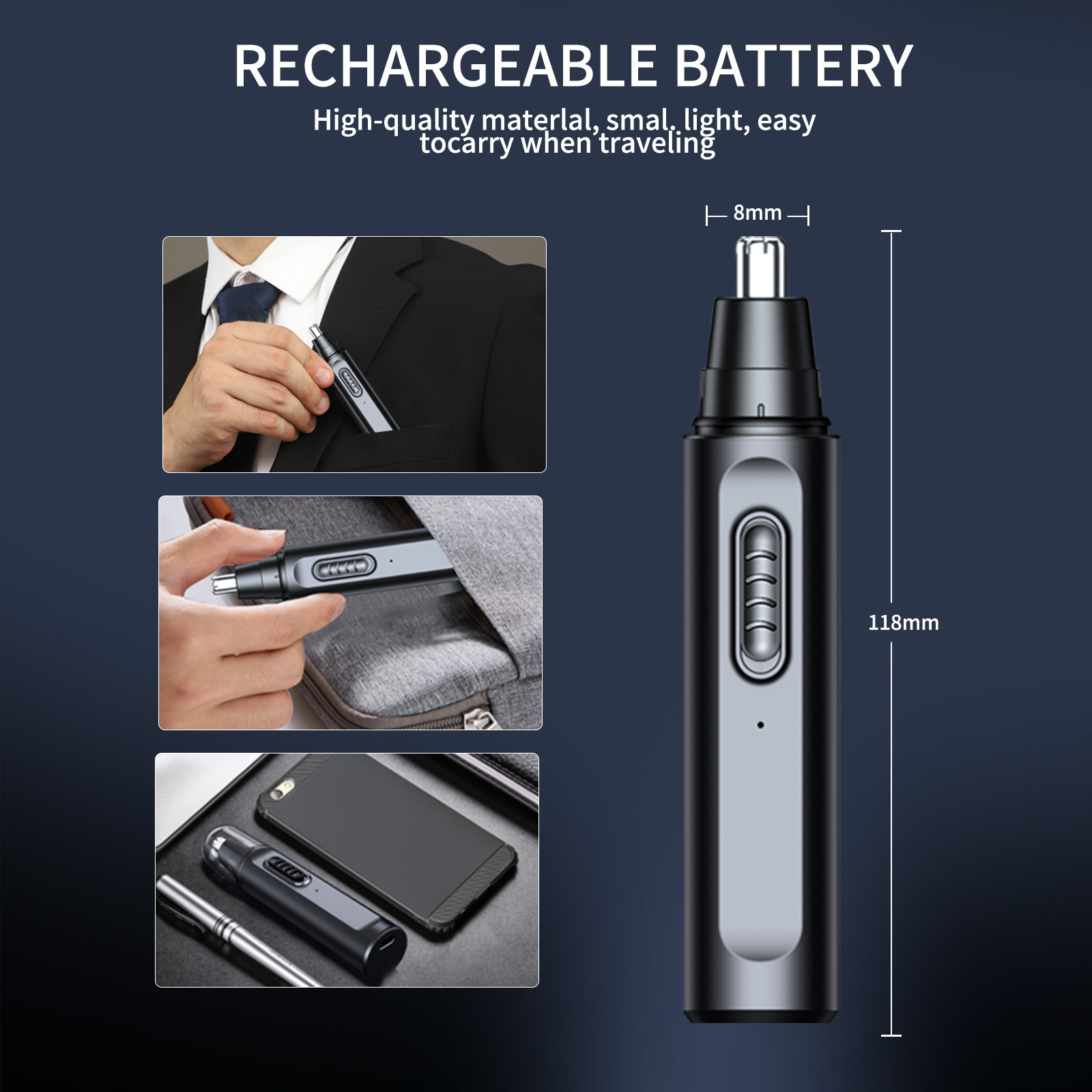 Nose Hair Trimmer for Men Elec - Men'S Grooming Room 评论和价格