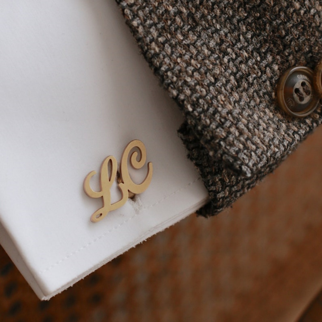 Custom Name Cufflinks for Men  - Men Grooming Outfit 评论和价格