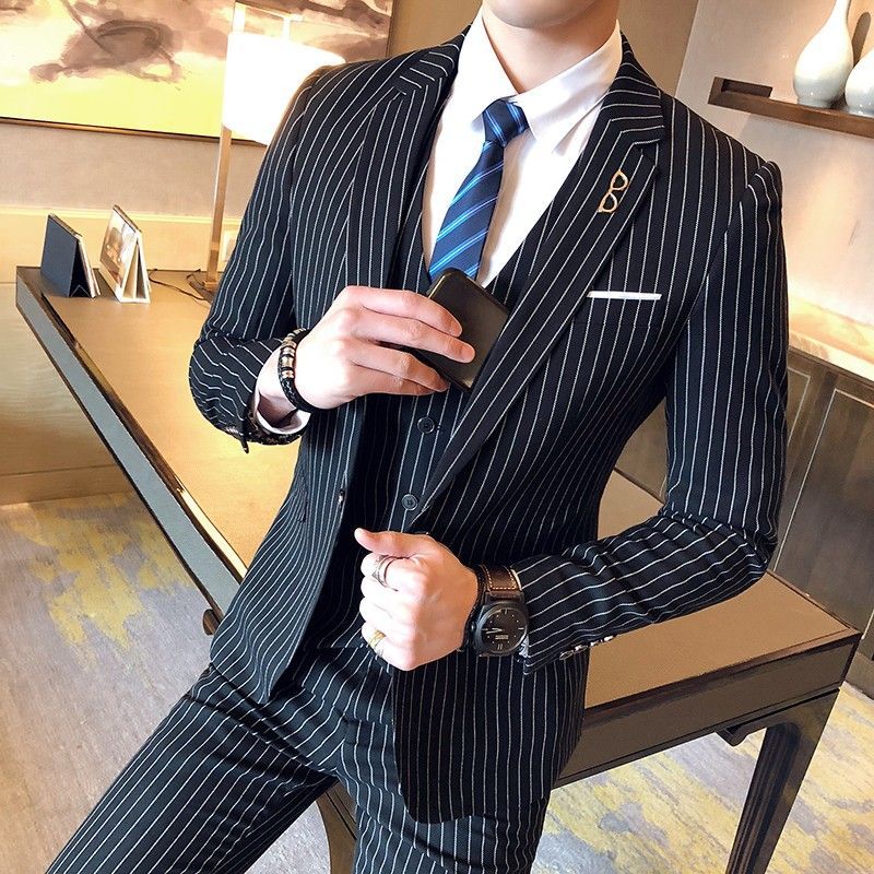 Men's Slim Fit Pin Stripe Blaz - Men'S Grooming Uk 评论和价格