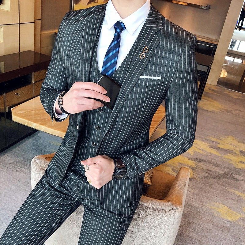 Men's Slim Fit Pin Stripe Blaz - Men'S Grooming Uk 评论和价格