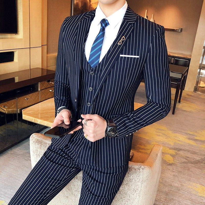 Men's Slim Fit Pin Stripe Blaz - Men'S Grooming Uk 评论和价格