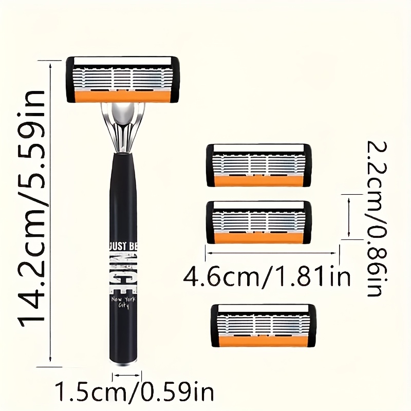 Men Stainless Steel Razor Shar - Men'S Grooming Blade 评论和价格