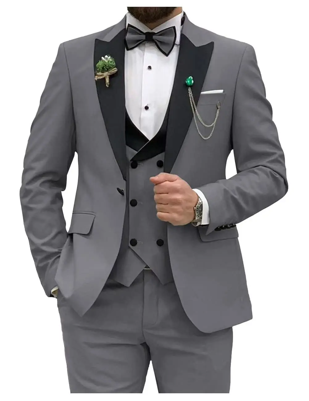 Royal blue Men Suits Slim Fit  - Men Grooming Outfit 评论和价格