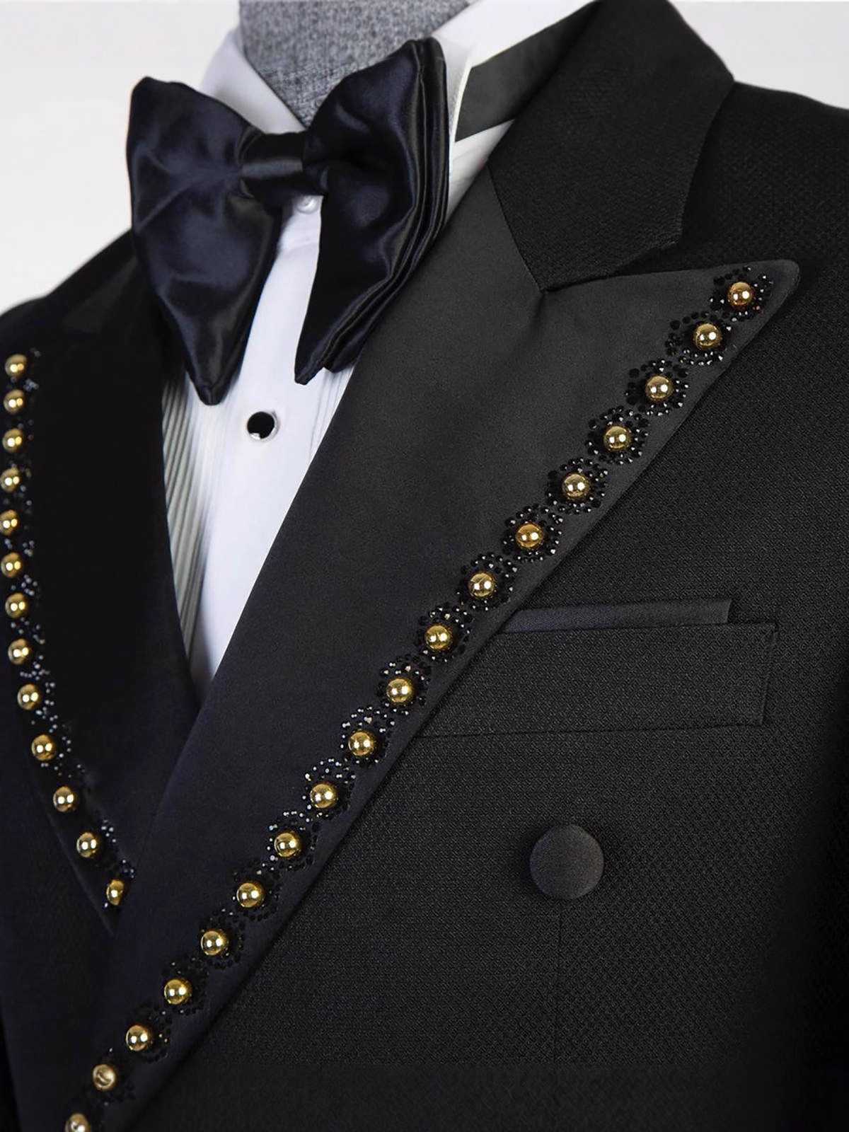 Double Breasted Beaded Formal  - Men Grooming Outfit 评论和价格