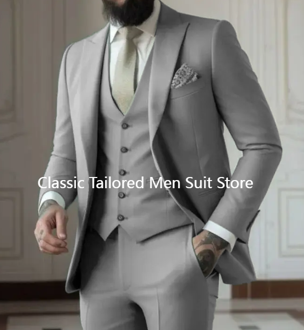 Sage Green Men's Slim Fit 3 Pi - Men Grooming Outfit 评论和价格