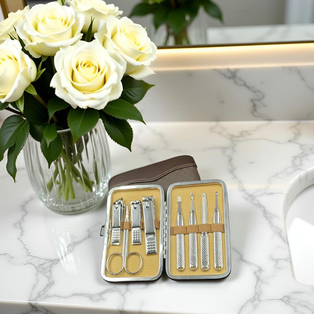 Professional Manicure Pedicure - Men'S Grooming Accessories Kit 评论和价格