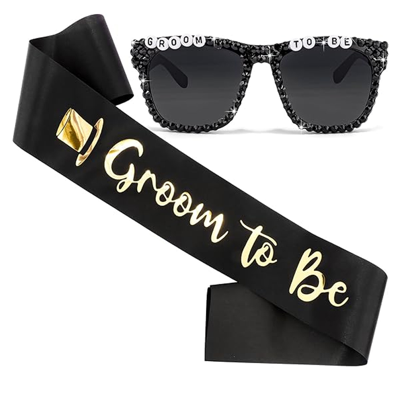 Groom To Be Black Satin Sash R - Men Grooming Outfit 评论和价格