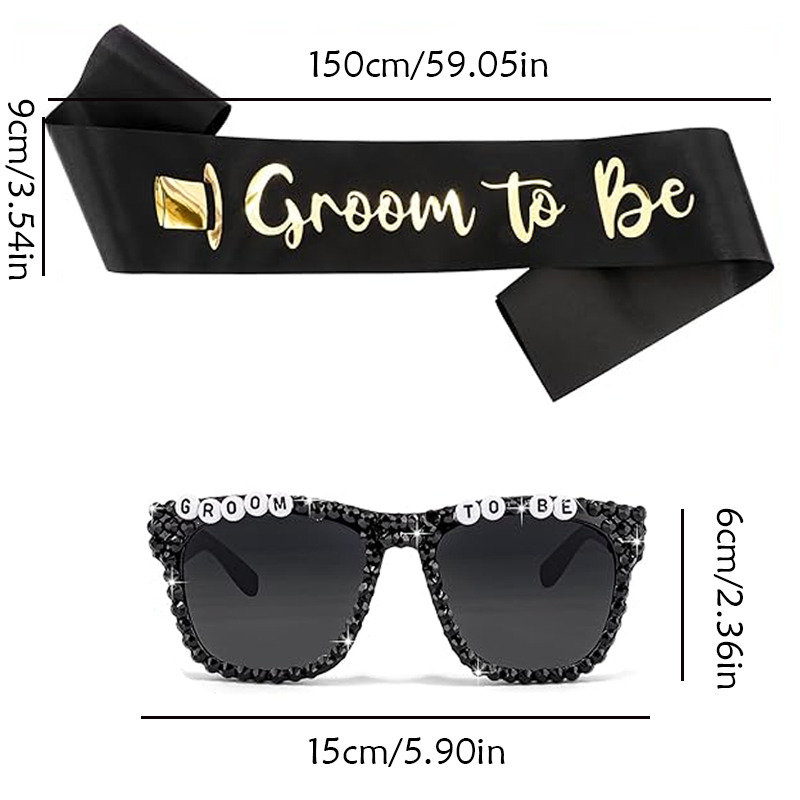 Groom To Be Black Satin Sash R - Men Grooming Outfit 评论和价格